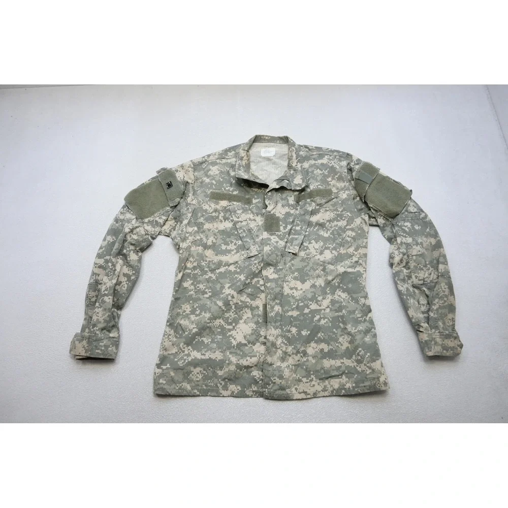 US Military ACU Field Jacket Mens Medium Long Camo Digital UCP Tactical Good
